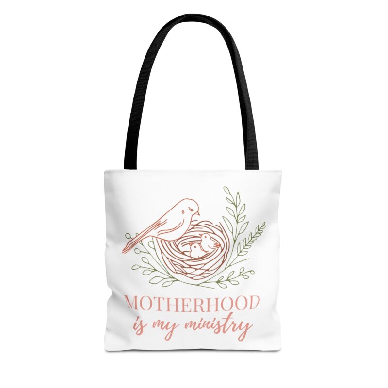 Motherhood Ministry Tote Bag, Mom On The Go Gift, Reusable Shopping Bag, Grocery Tote, Eco-Friendly Market Bag, Mom Life Accessories