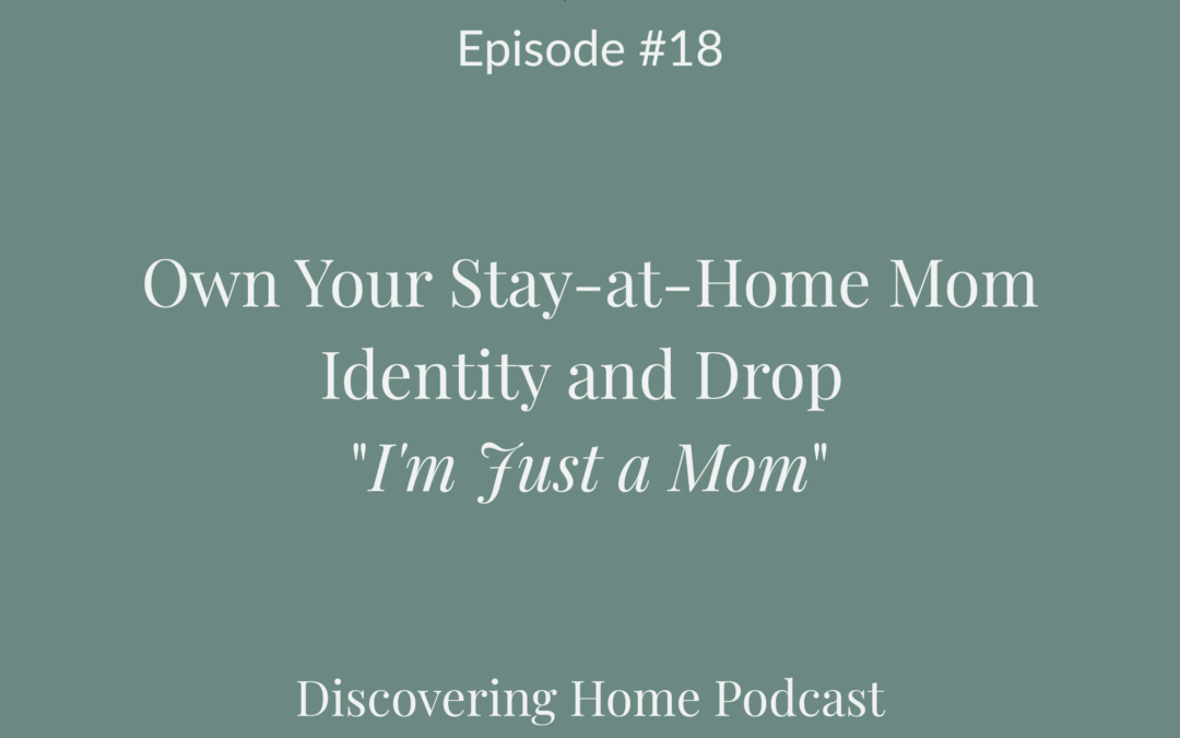 #18 Own Your Stay-at-Home Mom Identity and Drop “I’m Just a Mom”